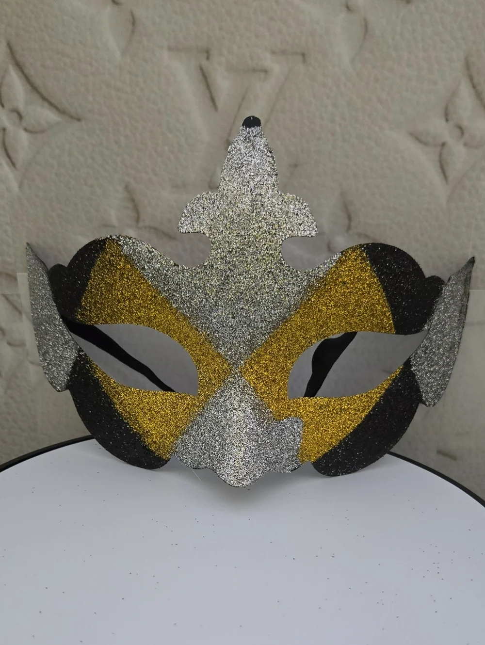 Glitter Masquerade Eye Mask - Gold, Silver, Black